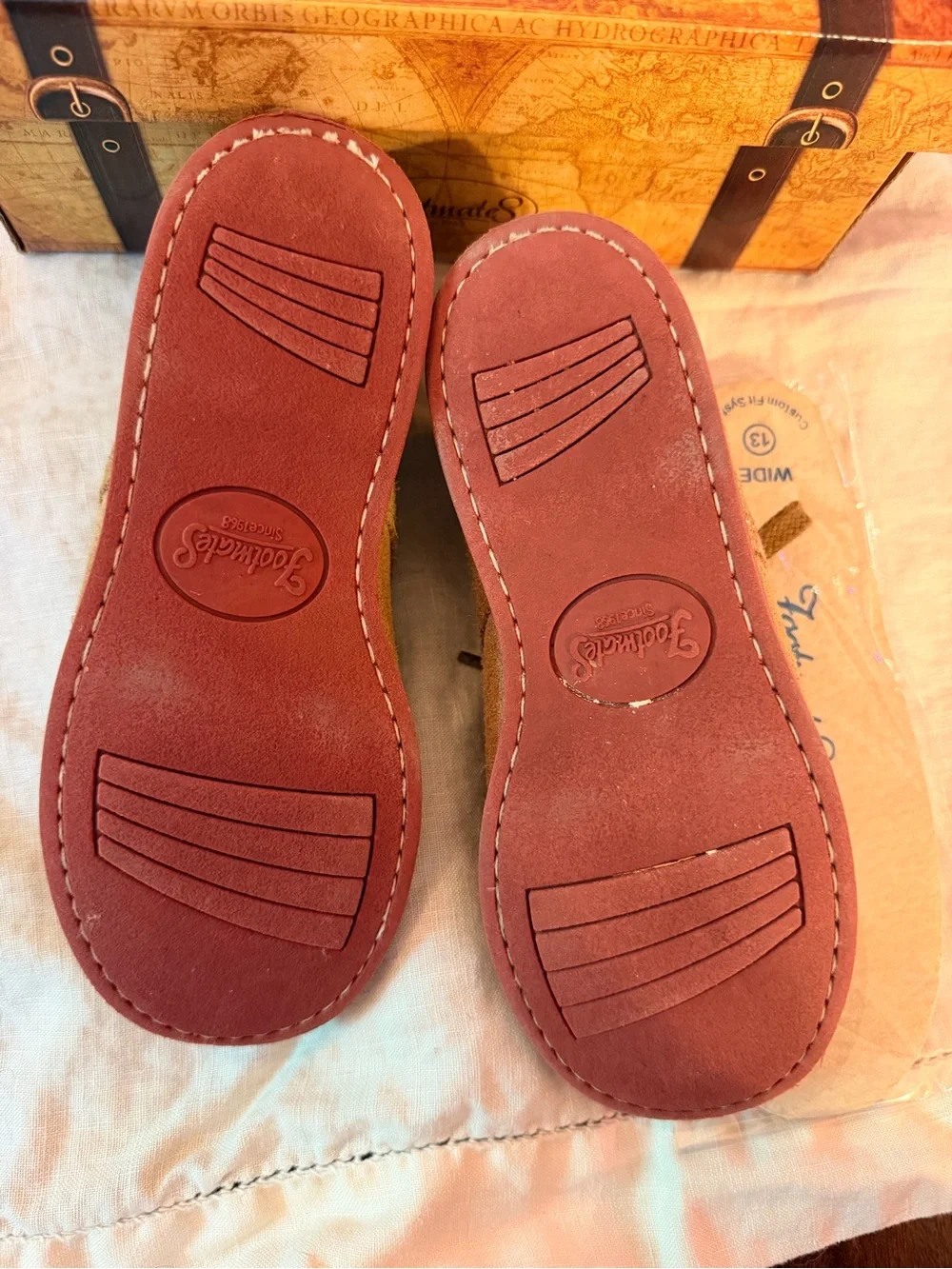 Footmates Boy’s “Dirty Buck” Suede Lace-Up Shoes in Camel Brown